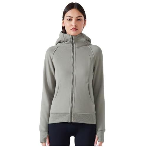 Sommerjacke Damen Leicht - Zipper Hoodie Damen Lang Kapuzenjacke, Oversized Warm Sweatshirt Mit Kapuze Teenager Mädchen Farbvarianten Kapuzenpulli Langarm Sport Style Casual Fitness von Pdakieyxnd