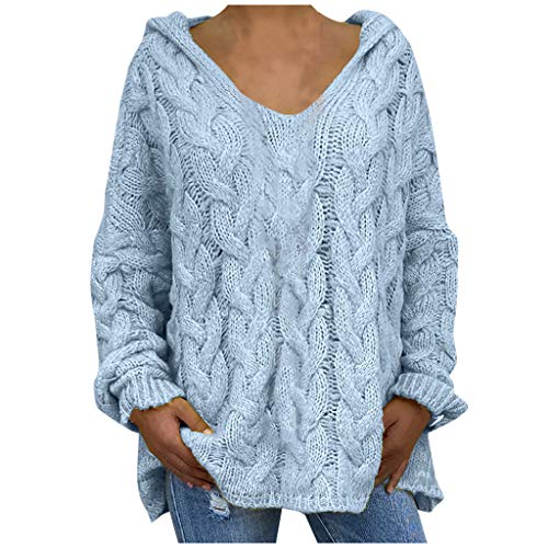 Strickkleider Damen Winter, Pulloverkleid Damen Rollkragen Strickkleid Große Größen Moderne Kleid Warme Longpullover Winterkleid Langarm Minikleid Sweater Hellblau von Pdakieyxnd