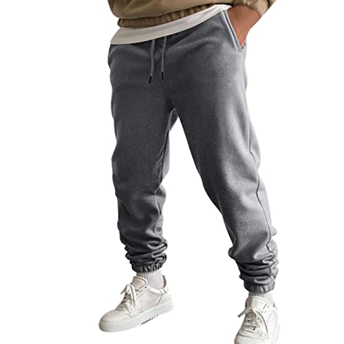 Trainingshose Herren Breite Jogginghose - Laufhose Lang Track Pants Winter Baggy Sporthose Baumwolle Elastische Taille Jogging Hose Weites Bein Sweat Men Warme Männer Fitness Sweathose Mit Taschen von Pdakieyxnd