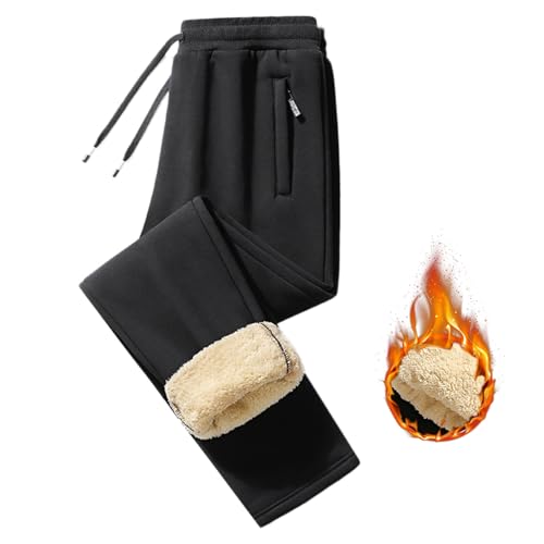 Warme Jogginghose, Dicke Warme Jogginghose Warme Jogginghose Damen Thermohose Laufhose Mit Gummizug Trainingshose Winter Sweatpants Yoga Hosen Taschen von Pdakieyxnd