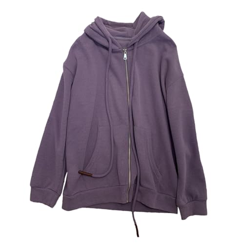 Zip Up Hoodie - Kapuzenjacke Damen Lang Hoodie, Hoody Fitness Übergangsjacke Winterjacke Oversize Kapuzenpullover Langarm Sweatshirt Cropped Jacke Mit Reißverschluss von Pdakieyxnd