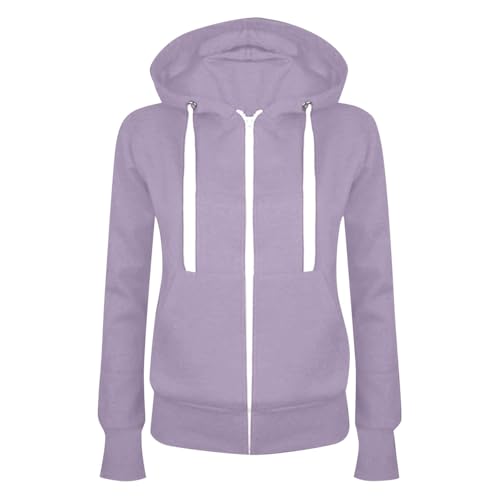 Zip Up Hoodie - Zipper Hoodie Damen Mit Kapuze Kapuzenjacke, Jacke Y2k Oversize Hoodies Fitness Kapuzenpullover Langarm Sweatshirt Cropped Reißverschluss von Pdakieyxnd