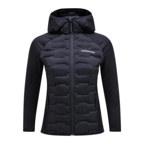 Peak Performance Damen Argon Hybrid Hoodie Jacke, Black, XS von Peak Performance