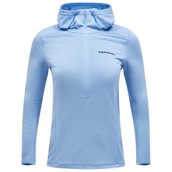 Peak Performance - Women's Light Hooded Fleece Half Zip - Fleecepullover Gr L;M;XL;XS blau;schwarz von Peak Performance