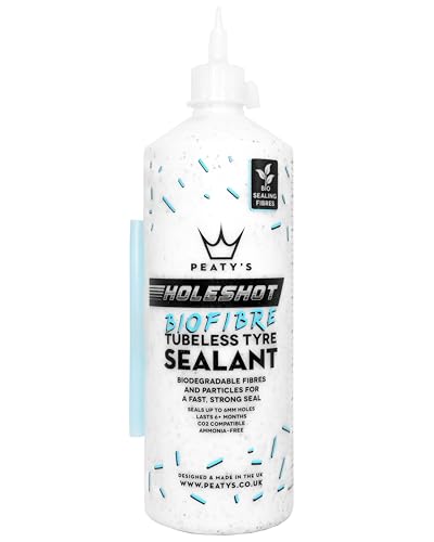 Peaty's Holeshot Biofibre Tubeless Milch Reifendichtmittel - Schnell wirkende Reifenreparatur für Fahrradreifen Reparaturset, unterwegs, Versiegelt Löcher bis zu 6 mm, Pannenschutz, 500 ml Flasche Peaty's Holeshot Biofibre Tubeless Milch Reifendichtmittel - Schnell wirkende Reifenreparatur für Fahrradreifen Reparaturset, unterwegs, Versiegelt Löcher bis zu 6 mm, Pannenschutz, 500 ml Flasche von Peaty's