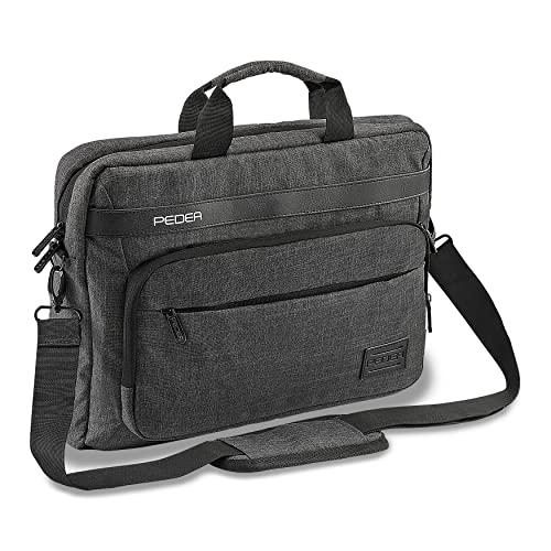 Pedea Laptoptasche URBAN-NICE Notebook Umhängetasche mit Tablet Fach, grau 17,3 Zoll von Pedea