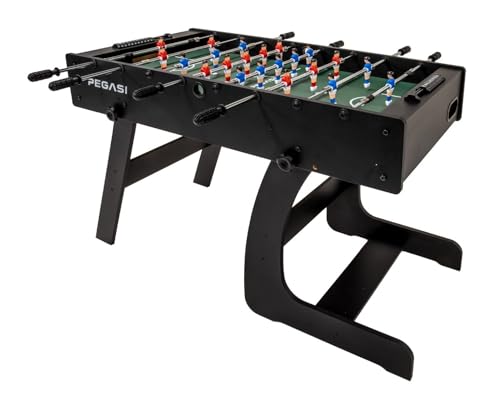 Pegasi Fußballtisch Foldy - Kickertisch Klappbar - Fussballtisch bis 14 Jahre - Indoor Tischkicker- Fußball Tischspiel - Fussballtisch - Foosball Table - Schwarz Pegasi Fußballtisch Foldy - Kickertisch Klappbar - Fussballtisch bis 14 Jahre - Indoor Tischkicker- Fußball Tischspiel - Fussballtisch - Foosball Table - Schwarz von Pegasi