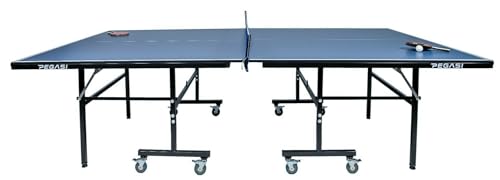 Pegasi Tischtennisplatte Office 250 - Tischtennisplatte Indoor - Tischtennis - Klappbar - Tischtennistisch - Kompakte Lagerung - Inklusive 2 Schläger und Bälle - Original - Blau Pegasi Tischtennisplatte Office 250 - Tischtennisplatte Indoor - Tischtennis - Klappbar - Tischtennistisch - Kompakte Lagerung - Inklusive 2 Schläger und Bälle - Original - Blau von Pegasi