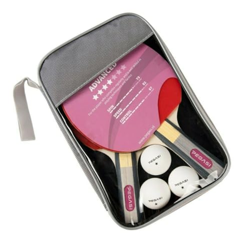 Pegasi Tischtennisschlägerset 4 Sterne - Tischtennisschläger - Tischtennisschlaeger - 2 Table Tennis Rackets - Advanced - Mit Tischtennisbälle und Schlägern Pegasi Tischtennisschlägerset 4 Sterne - Tischtennisschläger - Tischtennisschlaeger - 2 Table Tennis Rackets - Advanced - Mit Tischtennisbälle und Schlägern von Pegasi