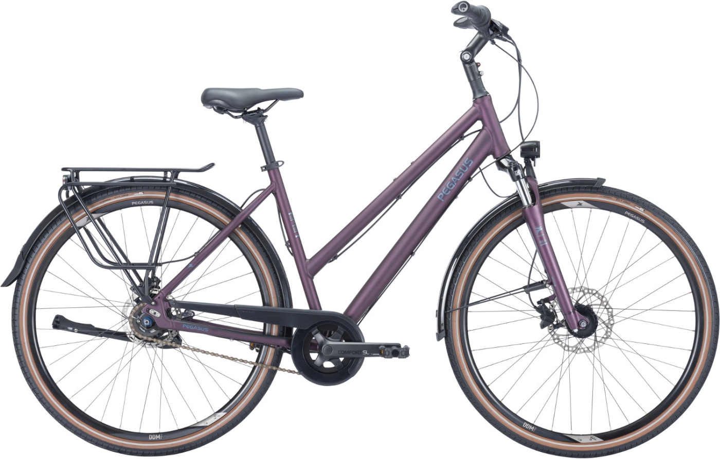 Citybike  Pegasus Savona SL Disc 8 trapez rot . 2023 (Rahmenh. Pegasus: 50 cm | Körpergrösse 160 - 170 cm) von Pegasus