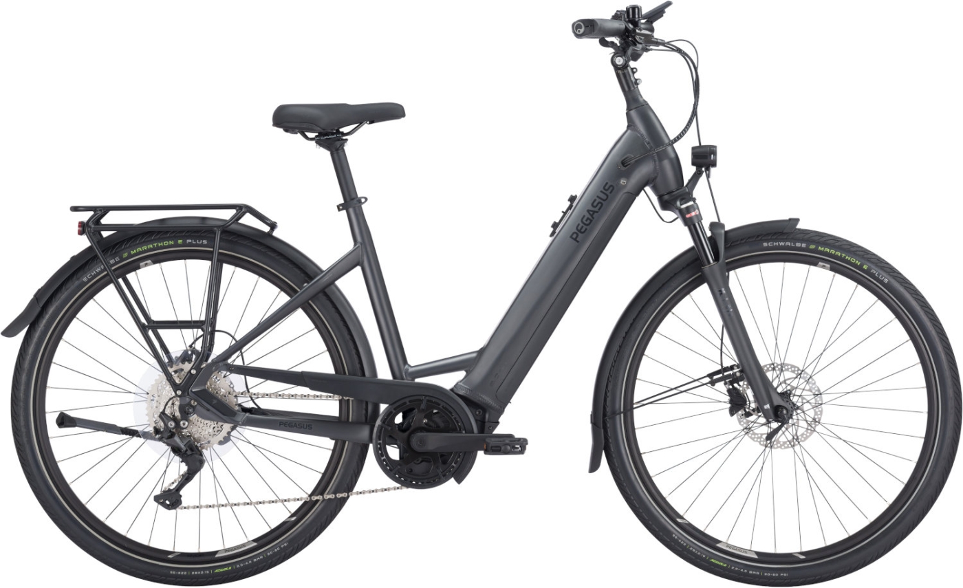 Unisex E-Bike  Pegasus Premio EVO 10 Lite Wave schwarz . 2023 (Rahmenh. Pegasus: 45 cm | Körpergrösse 150 - 160 cm / Akkukapazität: 625 Wh + 200€) von Pegasus