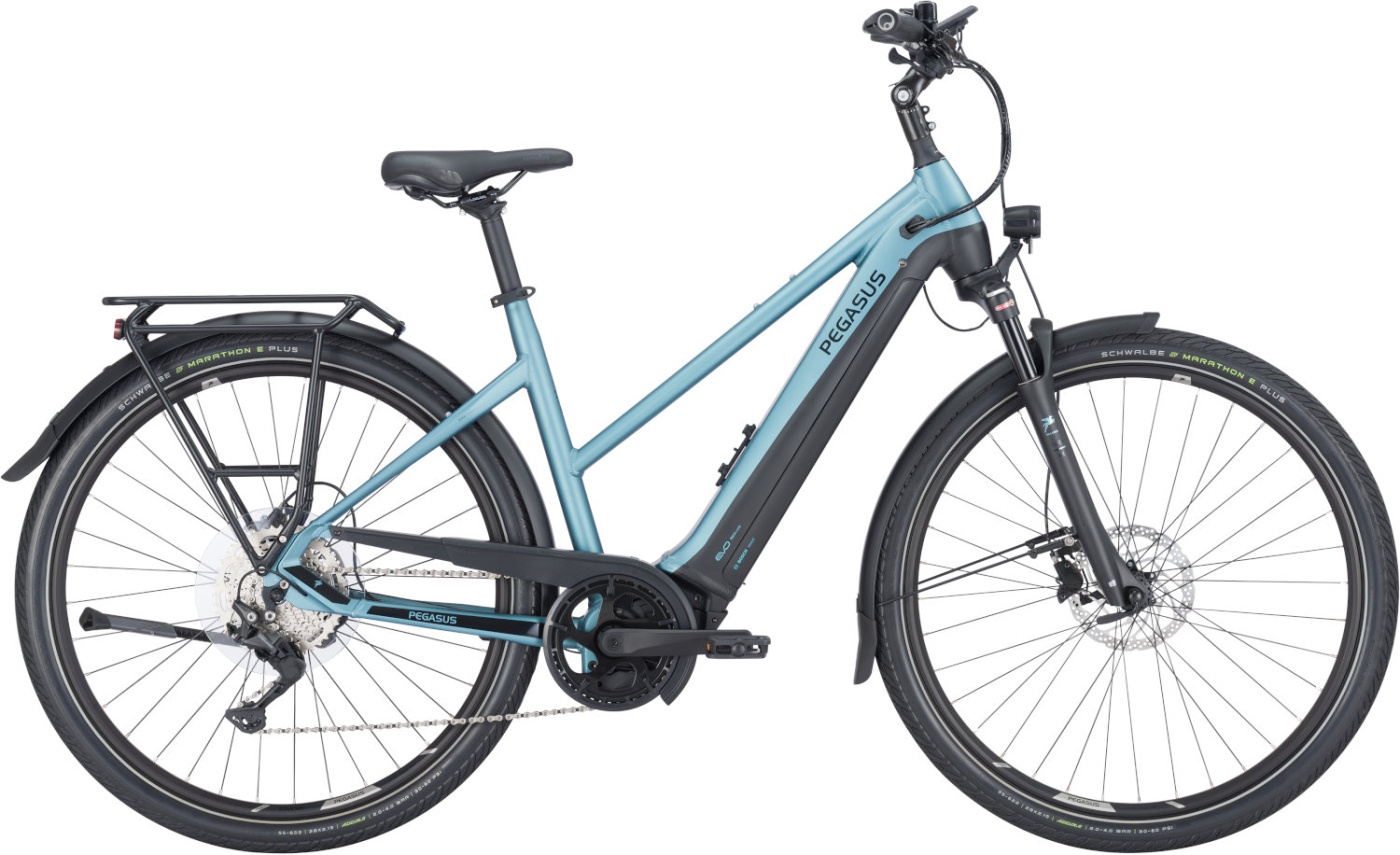 E-Bike  Pegasus Premio EVO 10 Lite trapez blau . 2023 (Rahmenh. Pegasus: 55 cm | Körpergrösse 175 - 185 cm / Akkukapazität: 750 Wh + 400€) von Pegasus