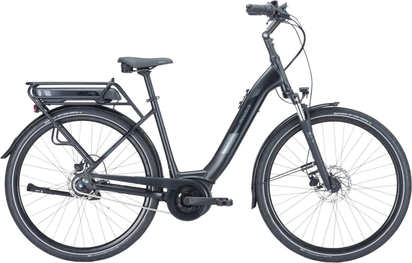 Unisex E-Bike  Pegasus Solero E8R Plus Wave schwarz . 2023 (Akkukapazität: Bosch 500 Wh / Rahmenh. Pegasus: 45 cm | Körpergrösse 150 - 160 cm) von Pegasus