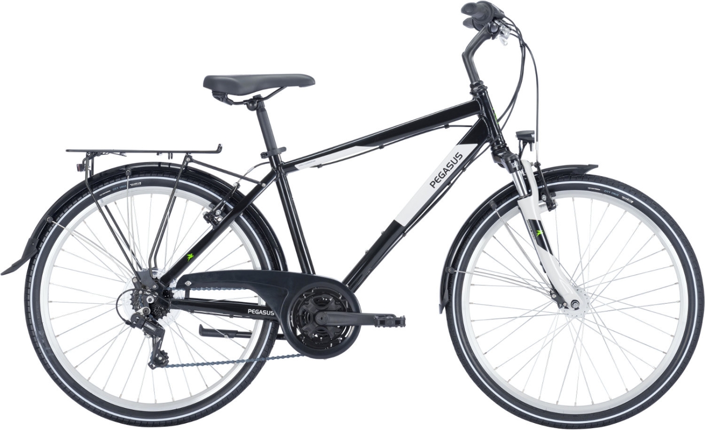 Citybike  Pegasus Avanti 18 Herren schwarz . 2023 (Rahmenhöhe ATB: 50 cm | ca. 150 - 158 cm) von Pegasus