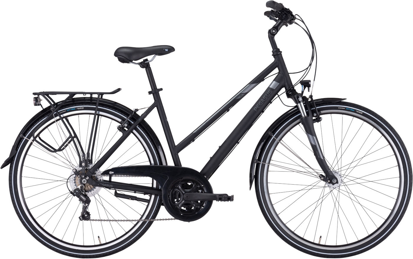 Trekkingrad  Pegasus Piazza 21 trapez schwarz (Rahmenh. Pegasus: 45 cm | Körpergrösse 150 - 160 cm) von Pegasus