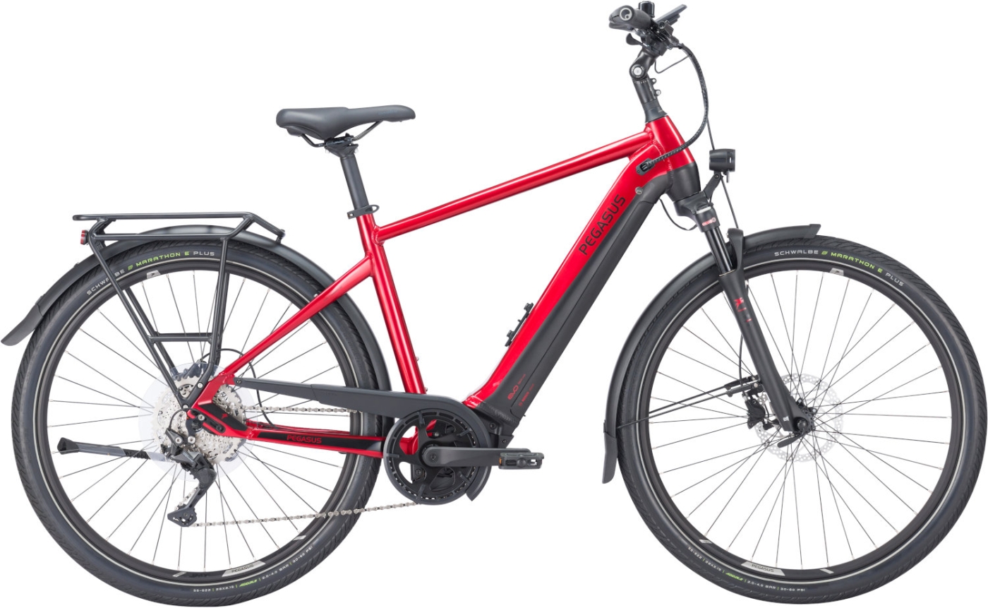 Herren e-Bike  Pegasus Premio EVO 10 Lite Herren rot . 2023 (Rahmenh. Pegasus: 50 cm | Körpergrösse 160 - 170 cm / Akkukapazität: 750 Wh + 400€) von Pegasus