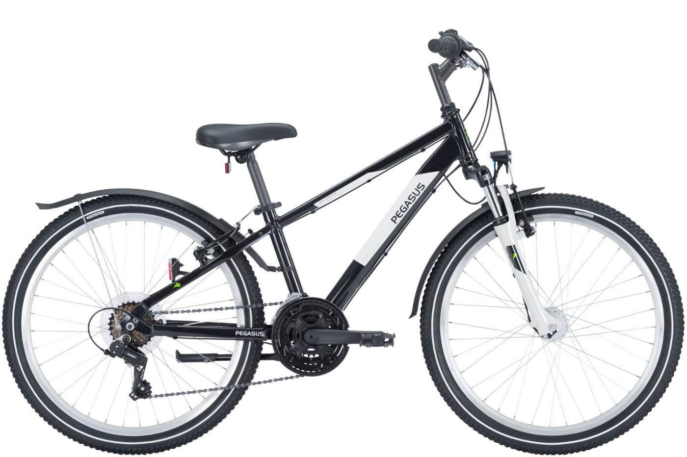 Kinder Fahrrad  Pegasus Avanti Sport 18 schwarz . 2023 (Rahmenhöhe Kinder: 24 Zoll | Körpergrösse 140 - 150 cm) von Pegasus
