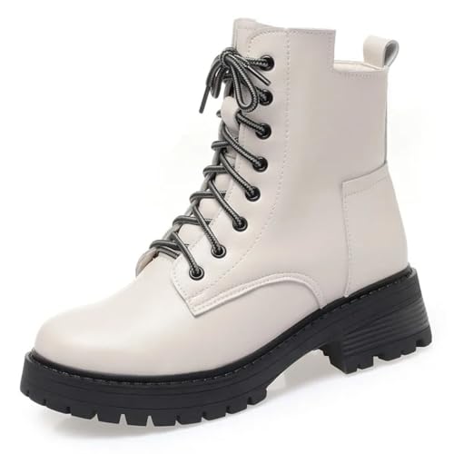 Pegsmio Damen Winter rutschfeste Schneestiefel Echtleder Warme Stiefeletten von Pegsmio