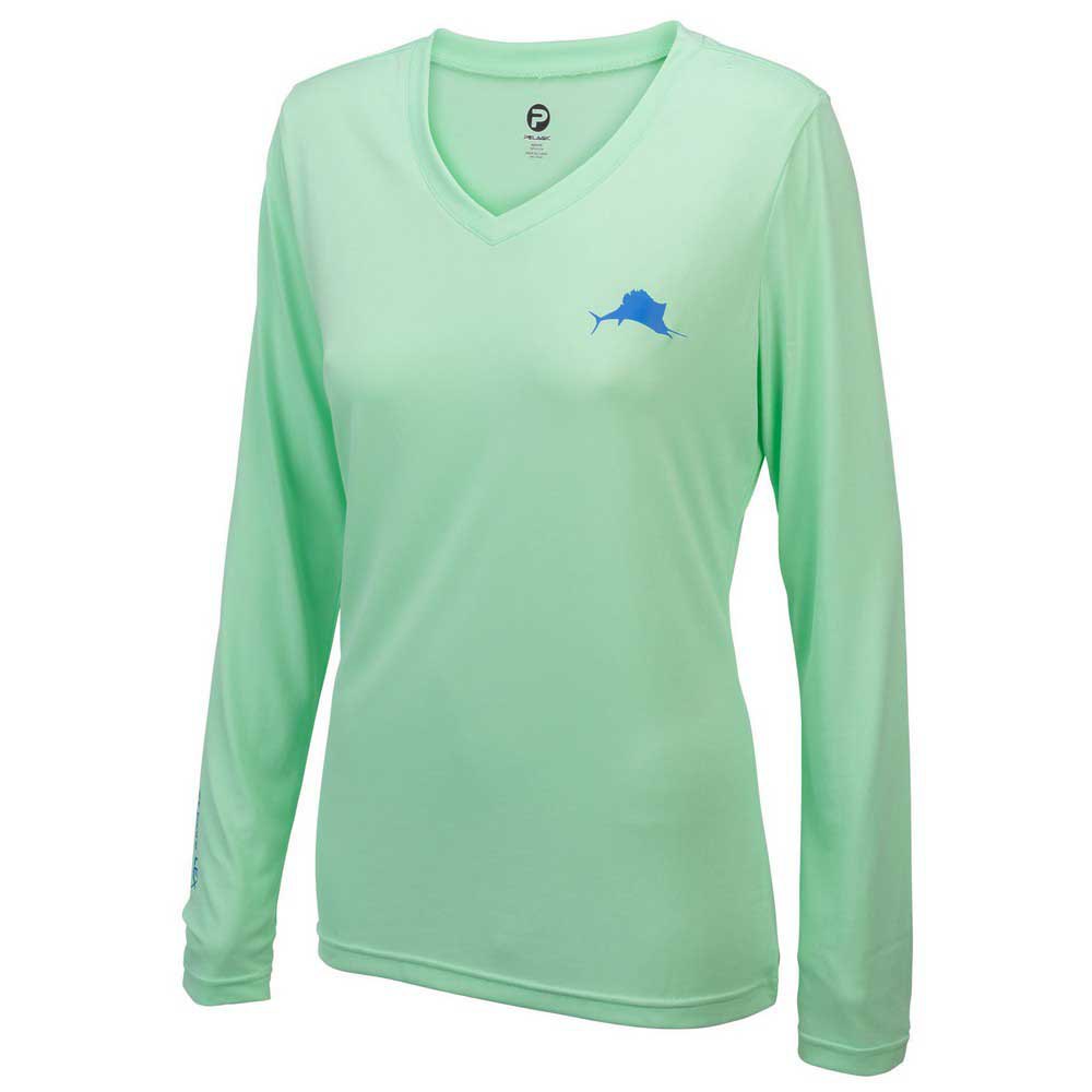 Pelagic Solar Performance Long Sleeve T-shirt Rosa L Frau von Pelagic