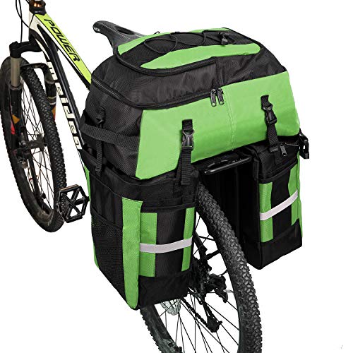 PELLOR Fahrrad Gepäcktaschen, 3 in 1 Multifunction 70L Gepäckträger Tasche Reißfest Groß Fahrradtaschen mit Regen-Abdeckung von PELLOR
