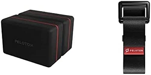 Peloton Yoga-Blöcke und Yoga-Band Set: 2 EVA-Schaumblöcke und 183 cm langes Nylon-Band für Anfänger und Fortgeschrittene, Schwarz/Rot Peloton Yoga-Blöcke und Yoga-Band Set: 2 EVA-Schaumblöcke und 183 cm langes Nylon-Band für Anfänger und Fortgeschrittene, Schwarz/Rot von Peloton