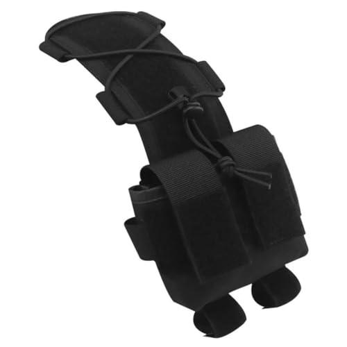 Peminkoo Akku-Tasche für Taktische Helme, MK2-Akku, Airsoft-Helm, Gegengewicht, Militär, Jagdhelm, Zubehör zum Aufhängen hinten (Black) von Peminkoo