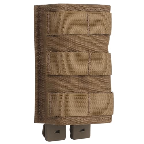 Peminkoo Tactical Pouch Magazin Fast 7.62 AK Single Mag Molle Einsatztasche Schießpistole Paintball Jagdsystem Zubehör (Khaki) von Peminkoo