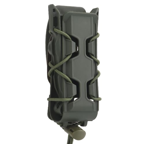 Peminkoo Taktische 9mm Pistolenmagazintasche mit Molle Clip Schnellverschluss für G1ock 17 19 Beretta M9 Fastmag-Halter Jagdausrüstung (Green) von Peminkoo