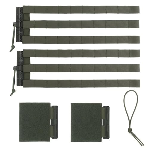 Peminkoo Taktisches Skelett-Kummerbund-Upgarde-Kit mit 3 Bändern, MOLLE-Schnellverschluss-Schnallen-Set JPC 420 419 XPC Airsoft Jagdweste Zubehör (Green) von Peminkoo