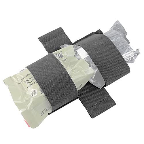 Peminkoo lFAK Organizer Medizinischer Beuteleinsatz Elastische Schlaufe Organisation Sicherer Verband Chem1ight T.rauma Schere Jagdtasche Zahnräder (Grey) von Peminkoo