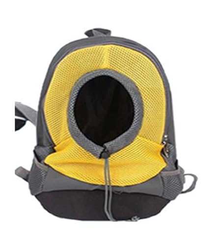 Pengchang 2024 Haustier Hund Rucksack Kleine, Mittlere Hund Außerhalb Sport Rucksack for Hund Tasche Atmungsaktive Welpen Träger Tasche(Yellow,40x35x17cm) von Pengchang