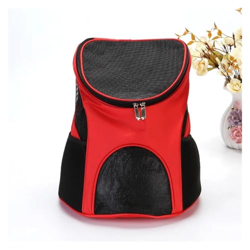 Pengchang 2024 Neue Katze Träger Outdoor Atmungsaktive Transport Hund Reise Rucksack Komfort Welpen Zurück Pack Tragbare Tasche Haustier Produkt(Red) von Pengchang