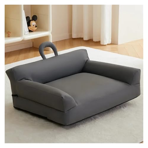 Pengchang Der Zwinger ist universell for alle Jahreszeiten, abnehmbares und waschbares Hundebett, mittelgroßes und kleines Hundenest, wasserdichtes Haustiersofa(Elegant Grey,L- 80x60x28cm) von Pengchang