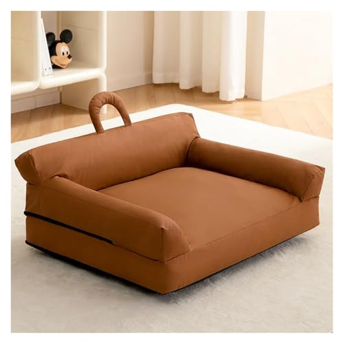 Pengchang Der Zwinger ist universell for alle Jahreszeiten, abnehmbares und waschbares Hundebett, mittelgroßes und kleines Hundenest, wasserdichtes Haustiersofa(Quality Coffee,L- 80x60x28cm) von Pengchang