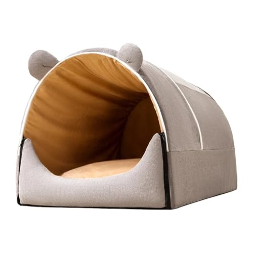 Pengchang Der Zwinger ist zu jeder Jahreszeit universell einsetzbar, vollständig abnehmbar und waschbar for kleine und mittelgroße Hunde. Teddy's Kennel Pet Nest Pad(Grey Bear,L-50 x41x 36cm) von Pengchang