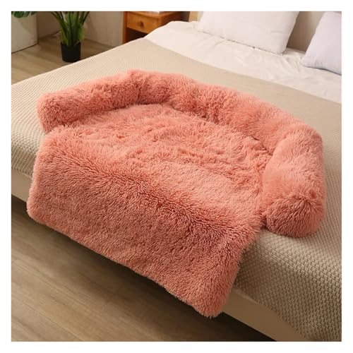 Pengchang Großes Hundeschlafsofa Winter Warme Matte Welpe Großes Kissen Matratzenauflage Mittelgroßes Haustier Katze Hundebett XXL Zwinger Haustiere Sofa(Rounded Corner-E,M 100x85x18cm) von Pengchang