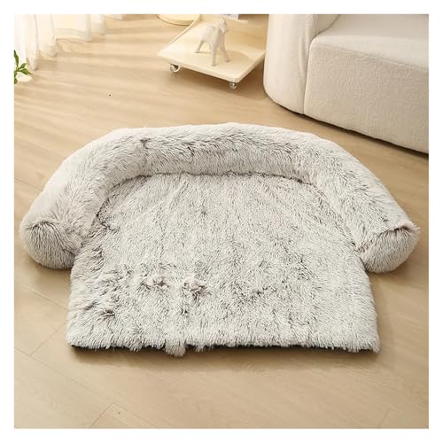 Pengchang Großes Hundeschlafsofa Winter Warme Matte Welpe Großes Kissen Matratzenauflage Mittelgroßes Haustier Katze Hundebett XXL Zwinger Haustiere Sofa(Rounded Corner-G,L 115x95x20cm) von Pengchang