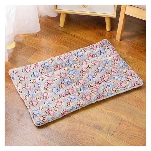 Pengchang Haustier Schlafmatte Hundebett Katzenbett Weiches Haar Verdickte Decke Pad Fleece Home Waschbar Warm Bär Muster Decke Heimtierbedarf(06,S 49x32cm) von Pengchang