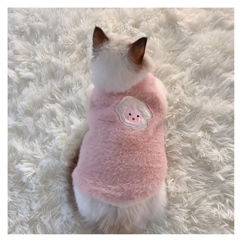 Pengchang Katzenzubehör Haustiere Warme Kätzchenkleidung for den Winter Kätzchen Kleines Kätzchenzubehör Bekleidung Kühlende Kleidung Hundepullover Westen(Pink,XL) von Pengchang