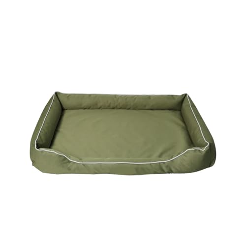 Pengchang Luxuriöses großes Hundebett, Kratzfest, verschleißfest, wasserdicht, Katzenmattenbett for Hunde, weiches Sofa mit hoher Rückfederung, Welpenzubehör(Army Green,XXL-105x70x16cm) von Pengchang