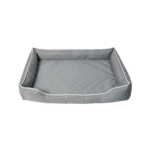 Pengchang Luxuriöses großes Hundebett, Kratzfest, verschleißfest, wasserdicht, Katzenmattenbett for Hunde, weiches Sofa mit hoher Rückfederung, Welpenzubehör(Gray,M-50x36x9cm) von Pengchang