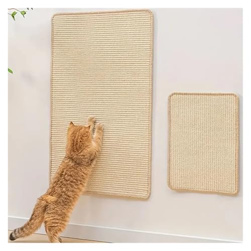 Pengchang Natürliche Sisal-Katzenkratzmatte, Katzenkratzmatten, horizontale Katzenboden-Kratzunterlage, Teppich, schützt Couch und Teppiche(L-50x80cm) von Pengchang