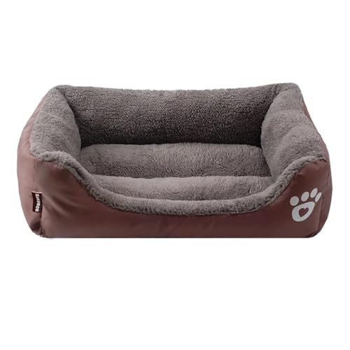 Pengchang Plus-Size-Bett mit maschinenwaschbarer, Warmer, gemütlicher großer Hundehütte, weiches Fleece-Nest, Hundekörbe, Hausmatte, Decke, wasserdichter Zwinger(Coffee,XXXL) von Pengchang