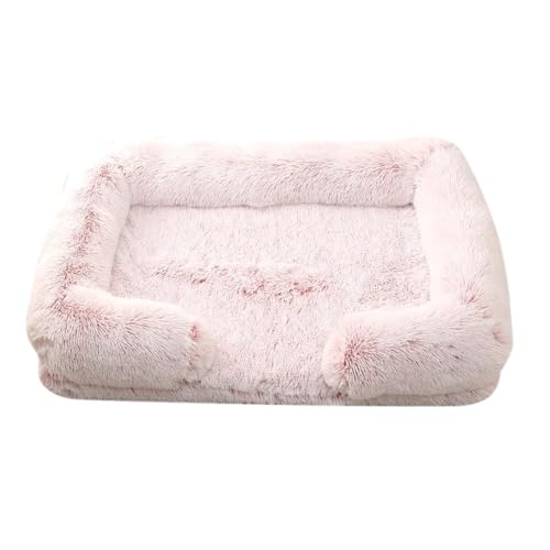 Pengchang Sofa Hundebett Plüsch Haustier Haus rutschfeste Katzenmatte verdicken abnehmbares Katzenbett wasserdichter Korb for Hund(Graded Rose pink,S-45x40x12cm) von Pengchang