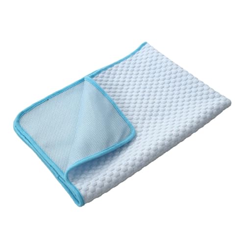 Pengchang Sommer Kühlung EIS Seide Haustier Matte Katze Hund Sofa Nest Bett Kühlung Isomatte Kleine Medium Big Katze Matte Sommer Haustier Matratze(Blue,L 80X60cm) von Pengchang