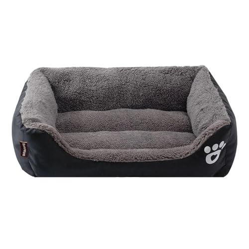 Pengchang Winter Warme Große Hund Sofa Bett Platz Hund Knien Katze Matten Haus Kissen Haustier Schlafen Warme Sofa Betten Matte for Große Und Kleine Hund(Black,L 68cmx55cmx16cm) von Pengchang