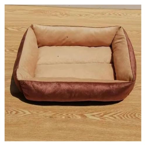 Pengchang Winter Warme Haustier Zwinger Waschbar Hund Net Bett Haus Vier Jahreszeiten Medium Kleine Hund Sofa Bett Kissen Haustier Liefert(Brown,60x52 cm) von Pengchang