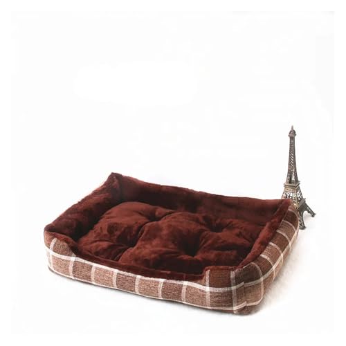 Pengchang Winter Warme Zwinger for Große, Mittlere Hunde Weiche Fleece Nest wasserdichte Welpen Kissen Plaid Katze Bett Sofa Haus Hunde Bett Matte Haus(Coffee,45x30 cm) von Pengchang