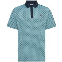 Penguin Bohemian Jacquard Block Halbarm Polo navy Penguin Bohemian Jacquard Block Halbarm Polo navy von Penguin