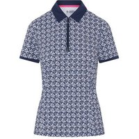 Penguin Geo Printed Halbarm Polo navy von Penguin